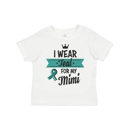 

Inktastic I Wear Teal for My Mimi with Teal Ribbon Gift Toddler Boy or Toddler Girl T-Shirt