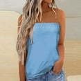 thumbnail image 2 of Tosmy Tank Tops For Women Summer Ladies Print Strapless Bandeau Tank Top Casual Sleeveless Summer Vacation Loose Holiday Shirt Ladies Top Vest For Women Trendy, 2 of 5