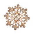 thumbnail image 5 of enjoywould Women Brooch Temperament Round Butterfly Faux Pearl Shiny Rhinestone Inlaid Fastener Buckle Wedding Gift Ladies Lapel Pin Party Jewelry Fashion Accessory, 5 of 5