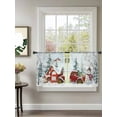 thumbnail image 2 of Christmas Red Truck Sheer Curtains 45 Inch Long 2 Panels, Pine Tree Winter Branches Xmas Farmhouse Light Filtering Rod Pocket Semi Sheer Curtains, Sheer Voile Drapes for Living Room Bedroom, 52"x45", 2 of 5