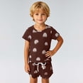 thumbnail image 4 of Infant Boys Summer Clothes 2 Piece Outfits Floral Print Graphic Short Sleeve T Shirt And Shorts Kid Kids Casual Clothes Set Size 9-12 Months, 4 of 9