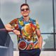 thumbnail image 4 of Fotbe Vibrant Picnic Food Spread Camiseta Polo de Golf para Hombre con Estampado – Camisa Deportiva Transpirable con Cuello Abotonado-Medium, 4 of 6