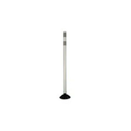 Cortina 04-48-WWG 48" Tubular Delin White Post - (2)3" White High Intensity Prismatic Collars (5 Pack)