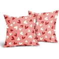 thumbnail image 2 of Happy Valentine''s Day Pink Pillow Covers 20X20 Inch Set of 2 Valentine Red White Hearts Decorative Pillow Cases Valentines Wedding Love Cushion Case Home Party Decor For Sofa Couch Porch Outdoor, 2 of 6