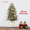 thumbnail image 2 of COZONY 3ft Prelit Fiber Optic Christmas Artificial Tree, 78 Warm LEDs & Red Berries, Mini Xmas Tree w/ Battery Operated Timer, Party Decorations in Home, Office, Porch, 1 pc, 2 of 7