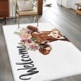 thumbnail image 4 of 3x5 Washable Area Rug, Cow Non-Slip Rectangle Rug for Living Room Bedroom, Welcome Indoor Low Pile Floor Mat for Home Decor, 4 of 9