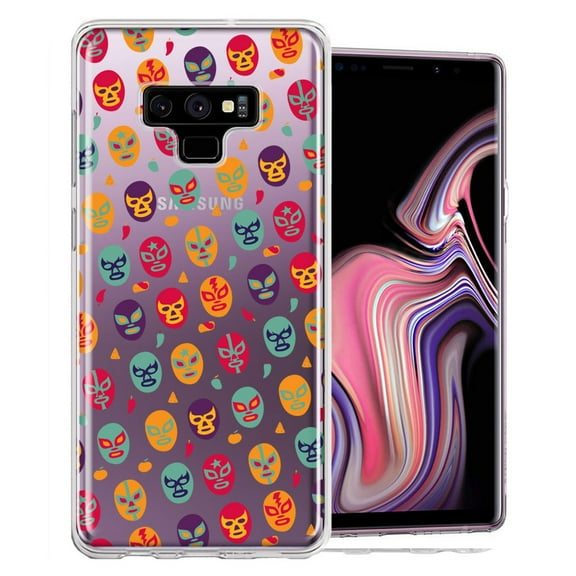 MUNDAZE For Samsung Galaxy Note 9 Lucha Libre Masks Design Double Layer Phone Case Cover