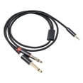 thumbnail image 2 of Home ,5mm 1/8 Dual 6,35mm 1/4 TS para tarjeta de sonido de ordenador para reproductor Audio estéreo a Cable de 1m Hugo Cable de conexión mono, 2 of 10