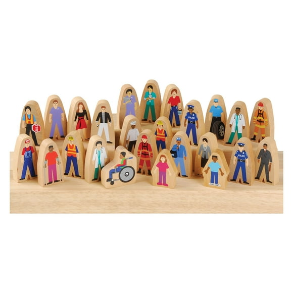 Set de juego Wooden Community Helpers Wood Block para niños de más de 3 años