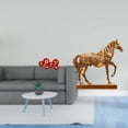 thumbnail image 2 of Adornos De Pared/puerta Para El Año Nuevo Chino 2025: Abanico De Papel Y Figura De Caballo. Escultura De Resina. Decoración Para El Hogar., 2 of 8