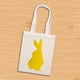 thumbnail image 4 of 1 bolsa de regalo de Pascua con forma de conejito, no tejida, para dulces, huevos y fiestas de Pascua, 23 x 17 cm. Amarillo, 4 of 5