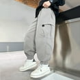 thumbnail image 7 of Boys Cargo Pants Casual Sweatpants with Multi-Pockets Boys Trousers Size 14 Streetwear Jogger Pants Kids Athletic Trousers(Size 11-12 Years,11-12 Years), 7 of 7