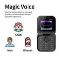 thumbnail image 5 of Foldable Mobile Phone Small Box Flip Cell Phones Dual SIM Card 2G Network Mulifunctional Video Player Phones For Women Men, 5 of 5