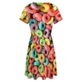 thumbnail image 5 of Fruit Loops Women's Dress Short Sleeve Summer Sundress Summer Women Clothes, 5 of 7