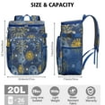 thumbnail image 4 of Solar Eclipse Cooler Backpack - Steampunk & Gothic Design, 20L Leakproof Picnic Backpack for Outdoor, Road Trips, Parties, Families, 4 of 6