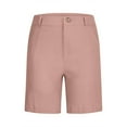thumbnail image 2 of Mwjwdo Girls Bermuda Shorts Trendy 2025 Casual Summer High Waisted Chino Shorts Solid Straight Leg Hiking Vacation Outfits Rose Gold 11-12 Years, 2 of 9