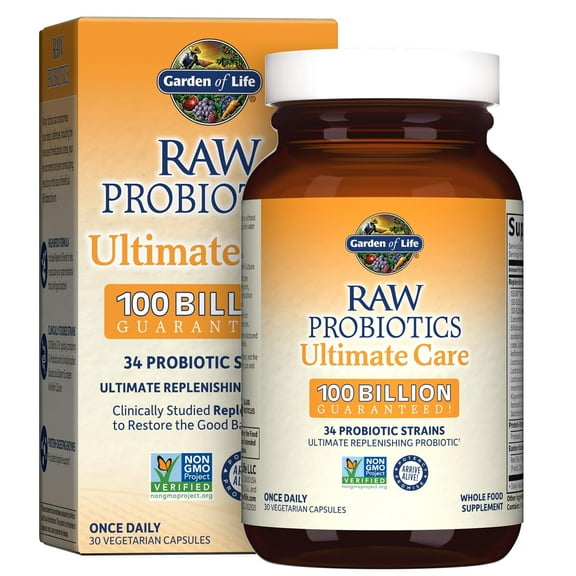 Garden of Life RAW Probiotics Ultimate Care Vegetarian Capsules, 30 Count