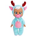 thumbnail image 1 of Cry Babies Tiny Cuddles Christmas Eve - 9 Baby Dolls, Cries Real Tears, Blue and Pin Reindeer Themed Pajamas, 1 of 5
