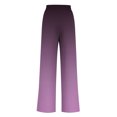 thumbnail image 4 of Kaemgyyd Lightweight Fall Pants Women Flowy Wide Leg Drawstring Sweatpants Gradation Palazzo Trousers with Pocket, 4 of 5