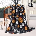 thumbnail image 2 of Classic Halloween Icons Pattern Blanket,Comfortable Soft Flannel Throw Blanket,All Season,Warm Lightweight Blankets for Sofa Bed Couch Living Room Chair,50"x60", 2 of 4