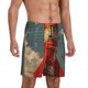 thumbnail image 2 of Balery Rusty Rocket Launch Pantalones cortos de pijama de punto de algodón para hombre con cinturilla y bolsillos-Small, 2 of 6