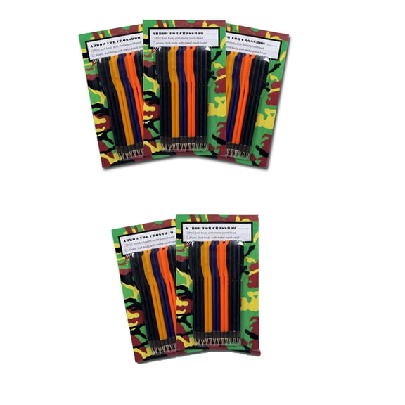 PVC Crossbow Bolts Colored 50-80 pounds Pistol Style Crossbow - 60 Count