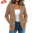 thumbnail image 2 of cocolona Cardigan Sweaters for Women Long Sleeve Open Front Knit Loose Cardigan Fall Solid Color Tops, 2 of 7