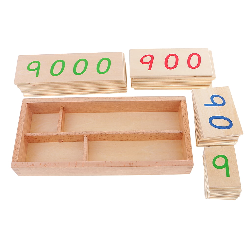 1-1000 Math Number Card 1-9000 Kids Counting Montessori Learning Resource 