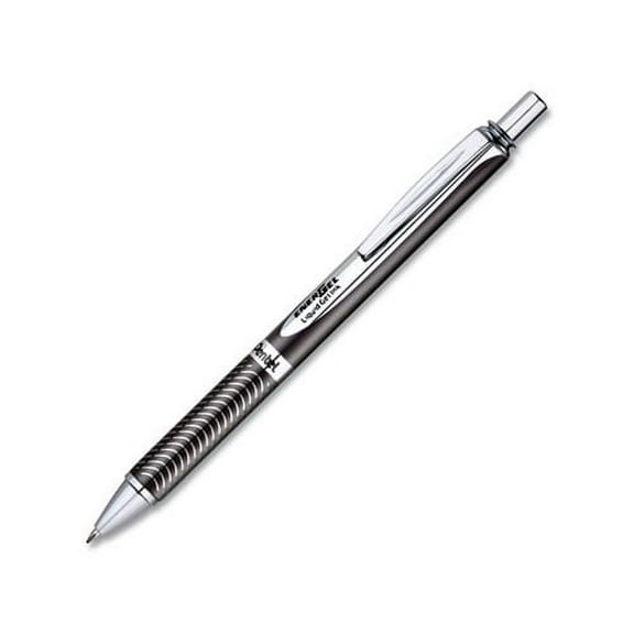 EnerGel Alloy RT Retractable Gel Pen Medium 0.7mm, Black Ink, Black Barrel