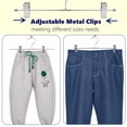 thumbnail image 4 of Perchas para pantalones Amber Home de metal con clips, 50 unidades, cromadas, 12,6 cm, 4 of 7