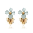thumbnail image 3 of Pendientes de flores Fiudx Decorados Populares Coreanos Mujer, 3 of 7