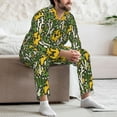 thumbnail image 7 of Naloa Cactus 4 Men’s Pajamas Set - Long Sleeve Button Down Sleep Shirt and Pajama Bottoms Sleepwear Set-Large, 7 of 7