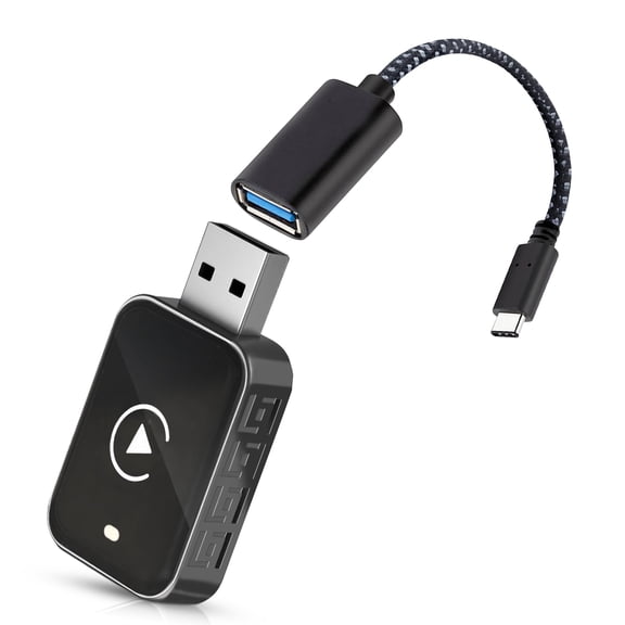 Beamo Wireless CarPlay & Android Auto Adapter, Converts Factory Wired to Wireless, Plug & Play USB Car Dongle for iPhone & Android