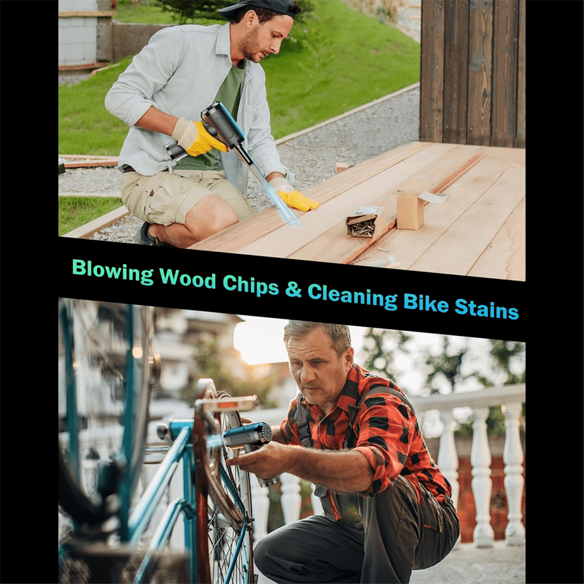 Compressed Air Duster for Cleaning, Rechargeable Portable Cleaning Kit, 3 Speeds Small Electric Cordless Air Blower