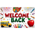 thumbnail image 3 of Welcome Back Banner for Office School Decorations with Balloons Colorful Pencils Party Supplies and Festive Backdrop for Event Celebration Classroom Decor, 3 of 4