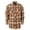 #78 - Orange / Khaki / Teal, variant on Men 100% Cotton Western Flannel Plaid Shirt w/Snap-on Button