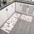 thumbnail image 2 of White Christmas Tree Pattern Kitchen Rugs Sets Of 2,Anti Fatigue Kitchen Mat Rugs Non Slip Washable,Decorative Kitchen Floor Mats for Kitchen,Sink,Laundry,17"x30"+17"x47", 2 of 7