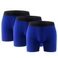 thumbnail image 4 of 3PK Mens Boxer Briefs Breathable Tagless Underwear Soft Comfort Flex Waistband, 4 of 9
