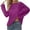 Purple, variant on EDFBUYKRS Velvet Top for Women's Slim Fit Long Sleeve Off-Shoulder Blouse M