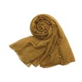 thumbnail image 2 of Lepsheexh Womens Scarf Breathable Bali Yarn Solid Head Wrap Shawl Scarf With Colorful Pearls Sewn On Both Sides, 2 of 4