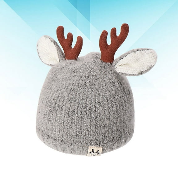 GOOHOCHY  Kids Xmas Christmas Hats Children's Knitted Baby Antlers Newborn