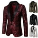 thumbnail image 3 of Traje formal de solapa para hombre, diseño de moda en jacquard de cuerpo grande en color sólido para otoño e invierno, 3 of 6