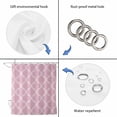 thumbnail image 4 of Pink Morocco Shower Curtain, Waterproof Shower Curtains for Bathroom, Moroccan Boho Ethnic Abstract Grid Art Washable Fabric Bathtub Curtain Set Bath Decor with 12 Hooks Extra Long 72"x96", 4 of 8
