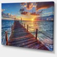 thumbnail image 2 of Beau Coucher de Soleil sur Mer Pier - Impression sur Toile Moderne, 2 of 4