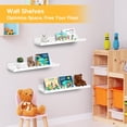 thumbnail image 2 of KEDEMAS Nursery Book Shelves, Floating Book Shelves for Wall, Scalloped Shelves for Wall Decor and Storage Perfect for Books, Toys, Photo Frames, and Nursery Décor (White) C104, 2 of 3