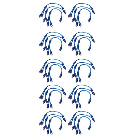 30 Pcs Conexion de Audio para 1 RCA Hembra A 2 RCA Macho Adaptador de Cable Divisor
