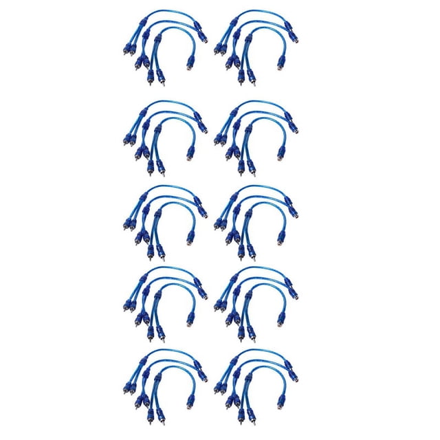 30 Pcs Conexion de Audio para 1 RCA Hembra A 2 RCA Macho Adaptador de Cable Divisor