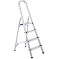thumbnail image 1 of Stanz (TM) 4 Step Aluminum Frame ladder with Hand Grip, Three Steps 300 Pound Capacity, Silver Finish…, 1 of 4