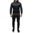 thumbnail image 2 of Seyurigaoka 2Pcs Men Sportswear, Match Color Hooded Coat + Elastic Waist Pants, 2 of 6