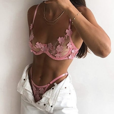 Aayomet Corset Lingerie For Women Women s Sheer Mesh Turtleneck Neck See Through Leotard Bodysuit Body Tops Pink M